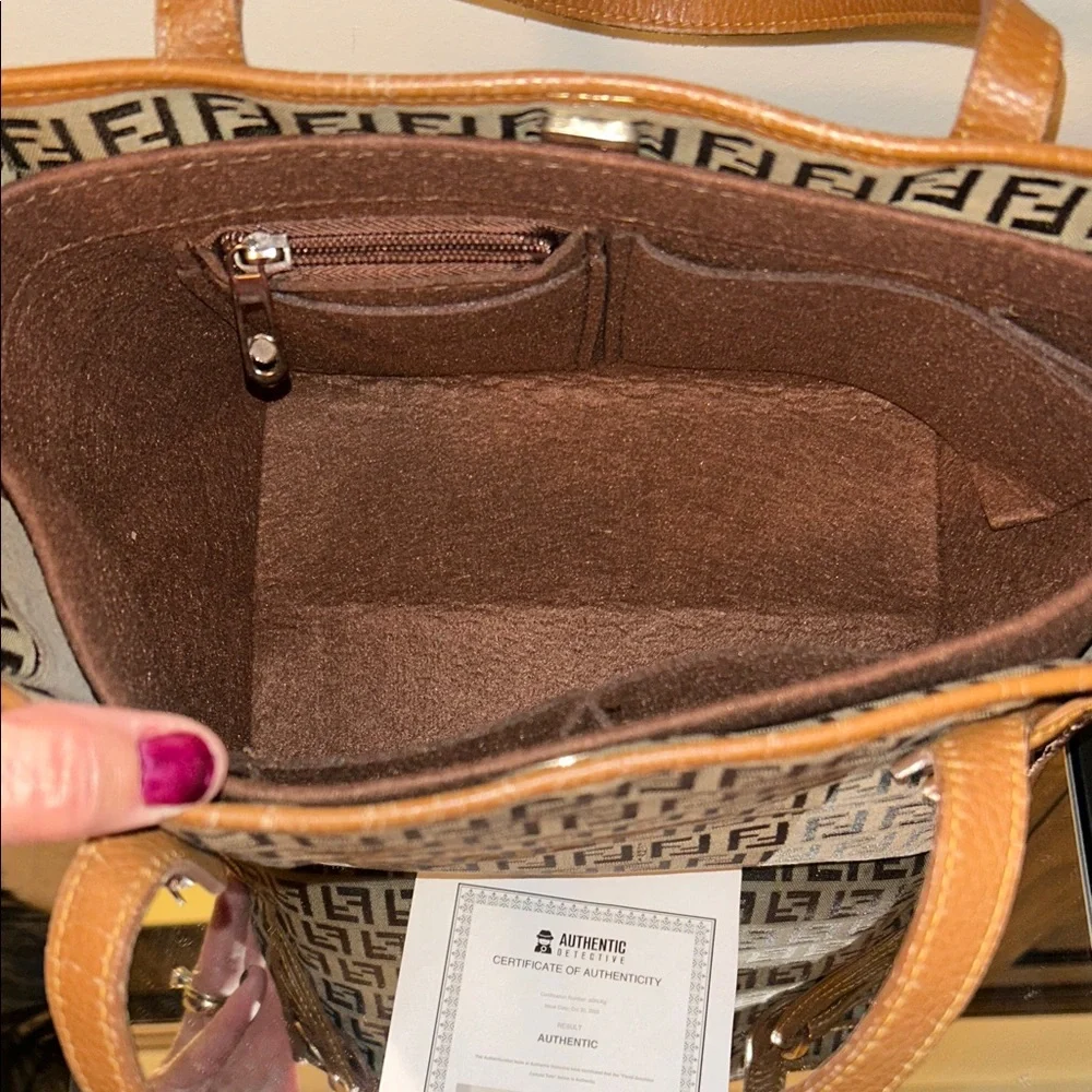 Fendi Signature Brown and Tan Tote - Picture 10 of 16